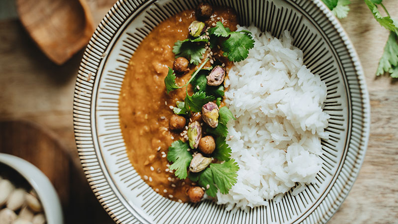 Inspiring your practice | yogatogether.com | Nutrition | Is yoga plant based | Dhal with rice